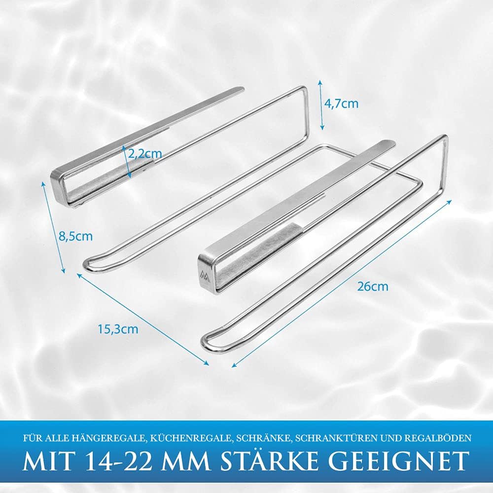 Mister Mountain Küchen-Organizer - Premium Universal-Halterung aus Edelstahl ohne Bohren - Tassen-Ha