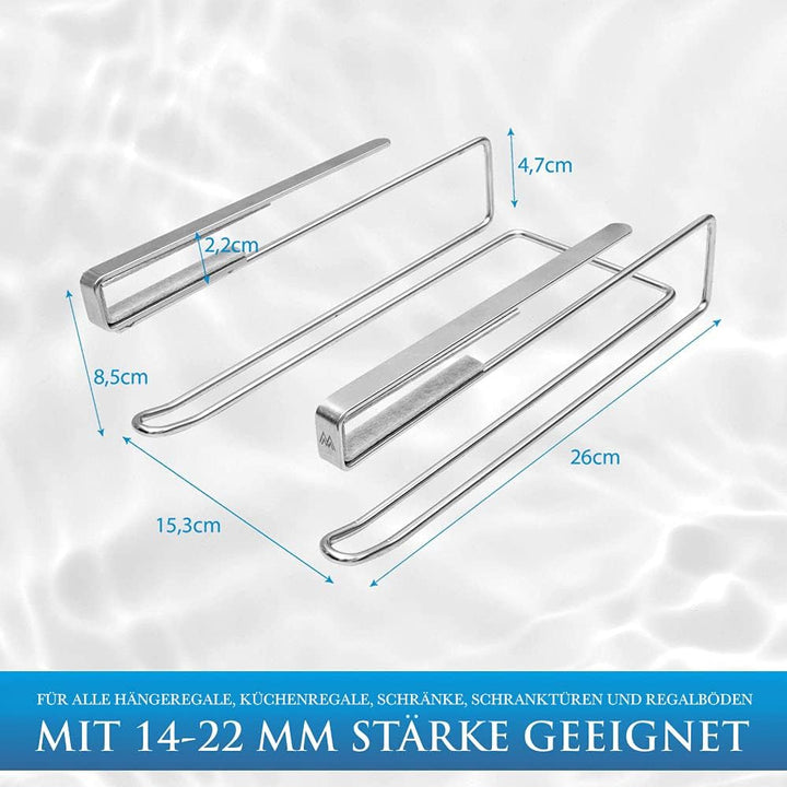 Mister Mountain Küchen-Organizer - Premium Universal-Halterung aus Edelstahl ohne Bohren - Tassen-Ha