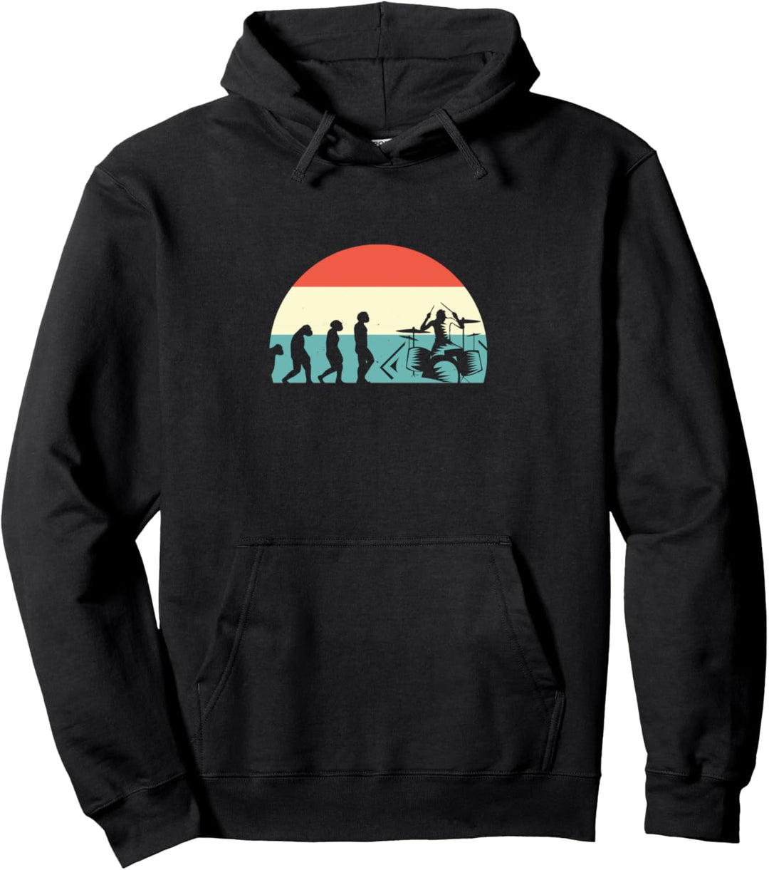 Schlagzeug Evolution Musiker Pullover Hoodie