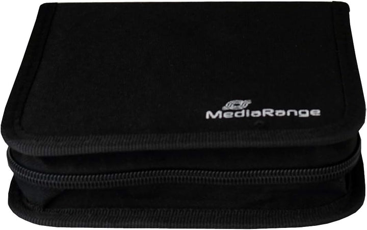 MediaRange Archivierungsmappe für 24 Discs, Nylon, schwarz schwarz 24 Discs, schwarz 24 Discs