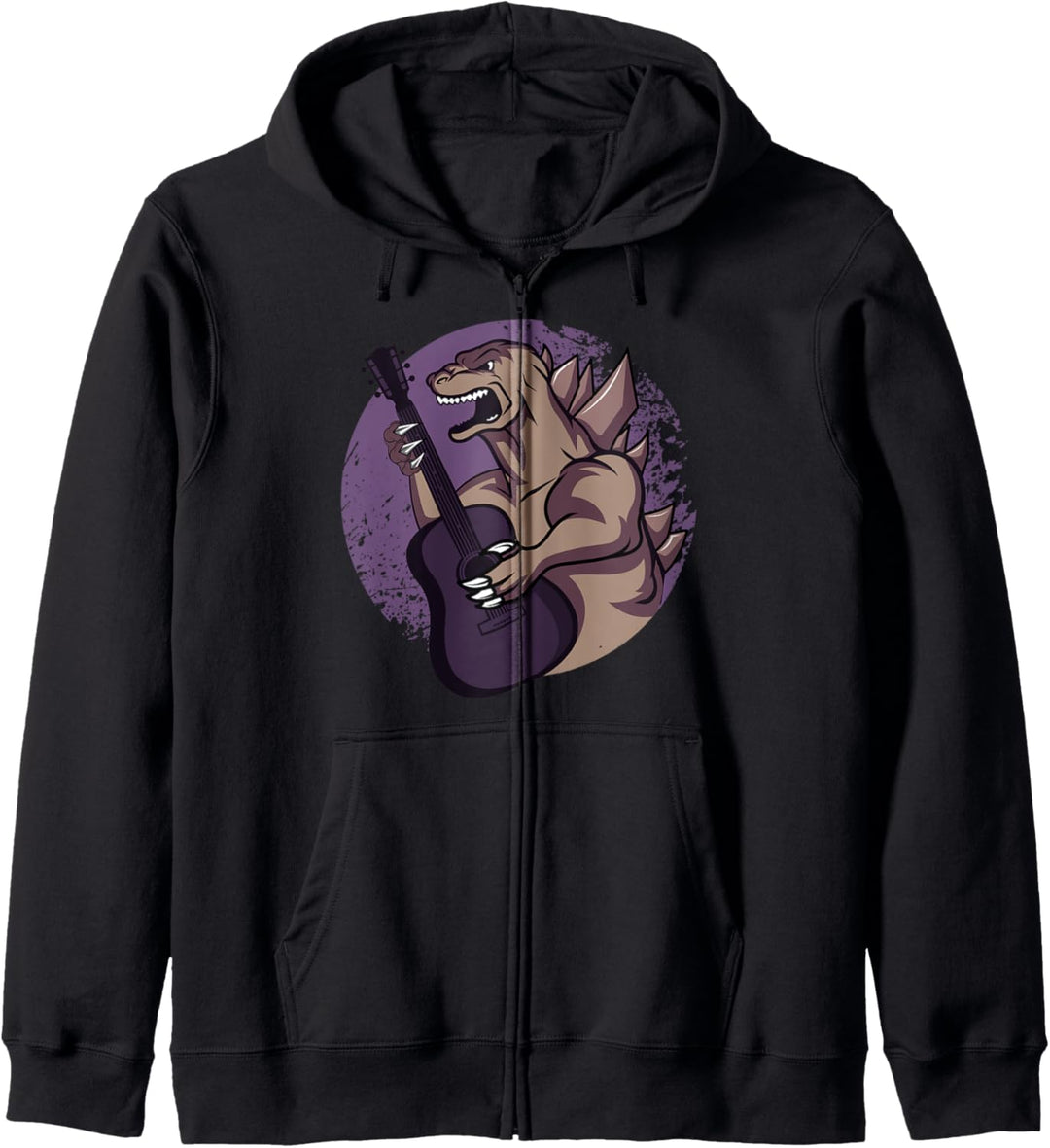 Lustiges Gitarren Tshirt Gitarre DINO Geschenk Gitarristen Kapuzenjacke