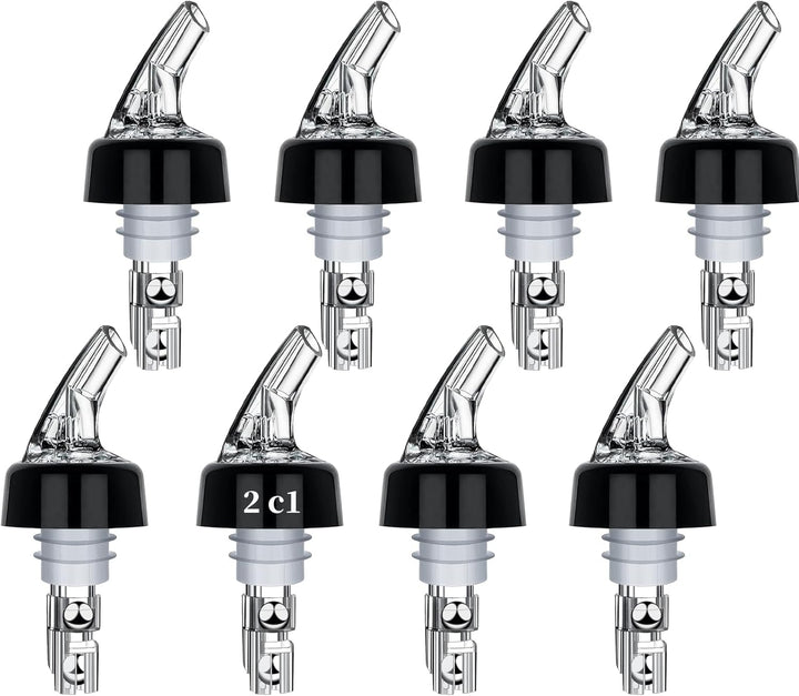 Yeelan 8 Stück 2 cl Flaschenausgiesser Auto-Pour Ausgiesser Dosierausgiesser Bar Portionierer Spirit