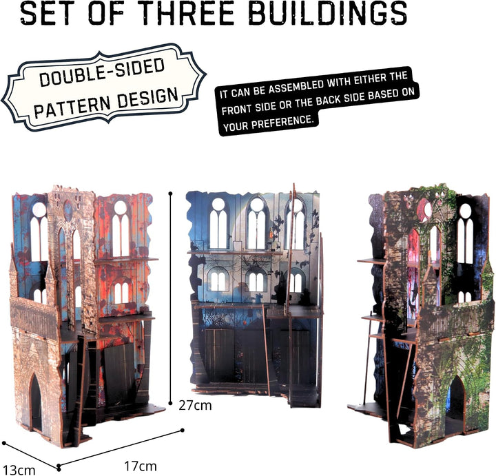 Epic Ruins Terrain-Set für WH40K DND Pathfinder, 28 mm, Miniatur-Kriegsspiel, modulares Zubehör, TTR