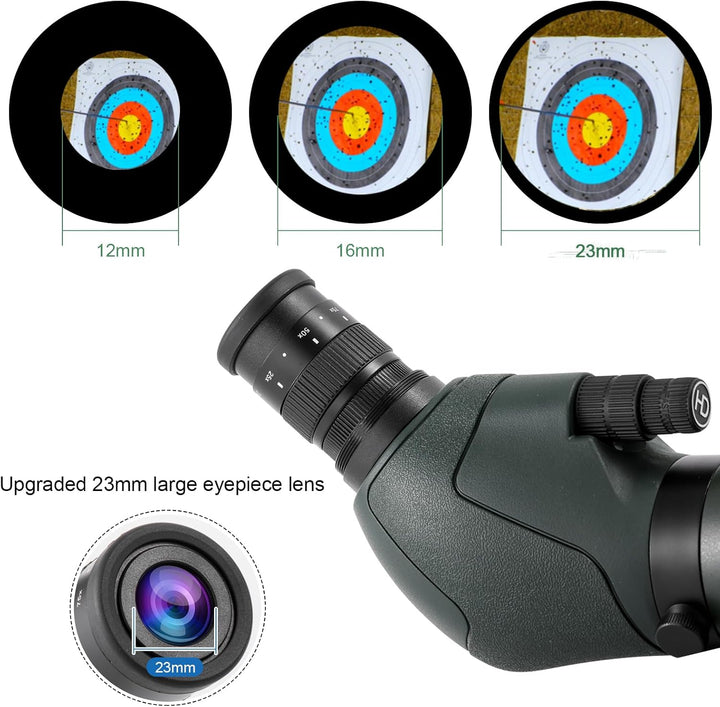 Spektiv Sportschützen 25-75x70, HD BAK4 Prisma FMC Monokular Dual Focus IPX6 Wasserdicht Tragetasche