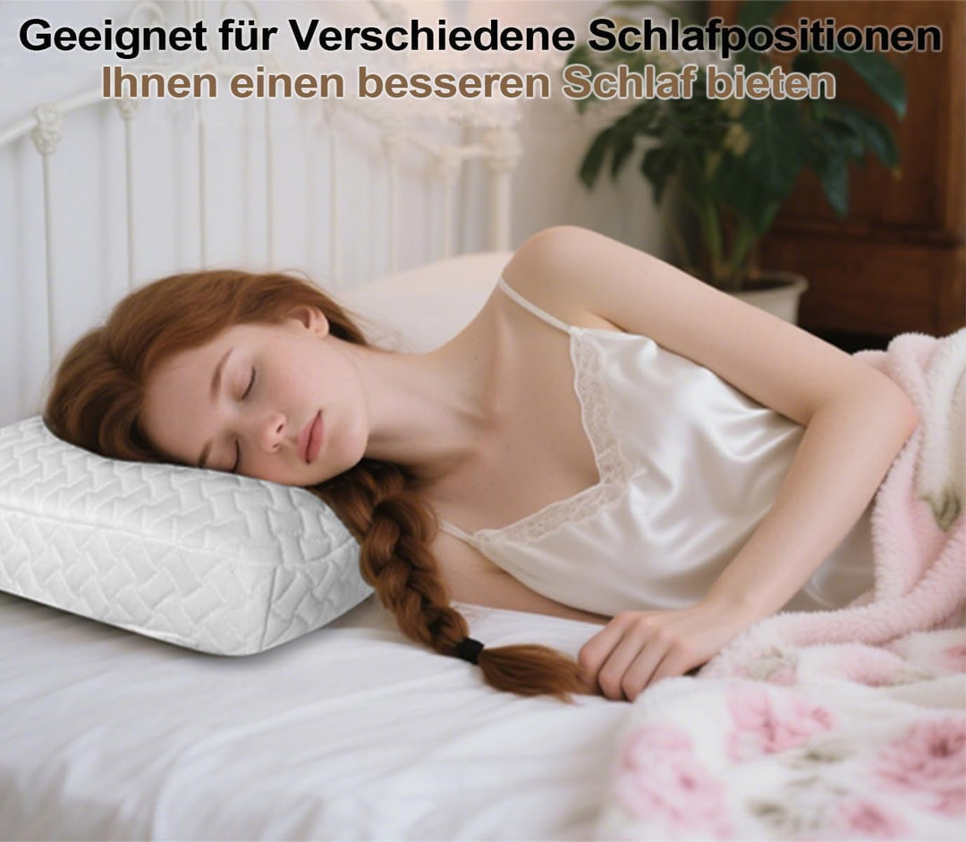 Memory Foam Kissen Kopfkissen für erholsamen Schlaf- Ergonomisches Nackenstützkissen mit Hoher Dicht