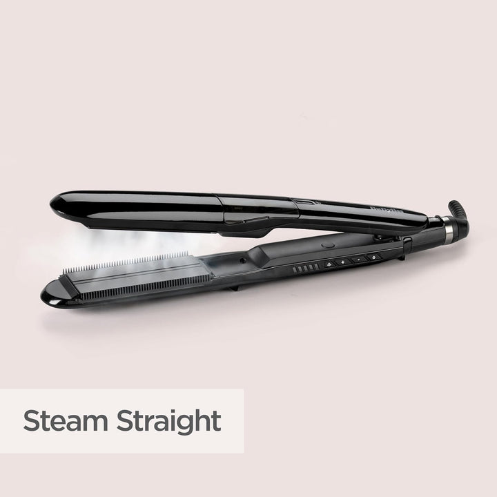BaByliss Steam Straight, Glätteisen, Dampf-Glätteisen, für ultraglatte Haare, mit 5 Temperaturstufen