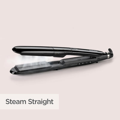 BaByliss Steam Straight, Glätteisen, Dampf-Glätteisen, für ultraglatte Haare, mit 5 Temperaturstufen