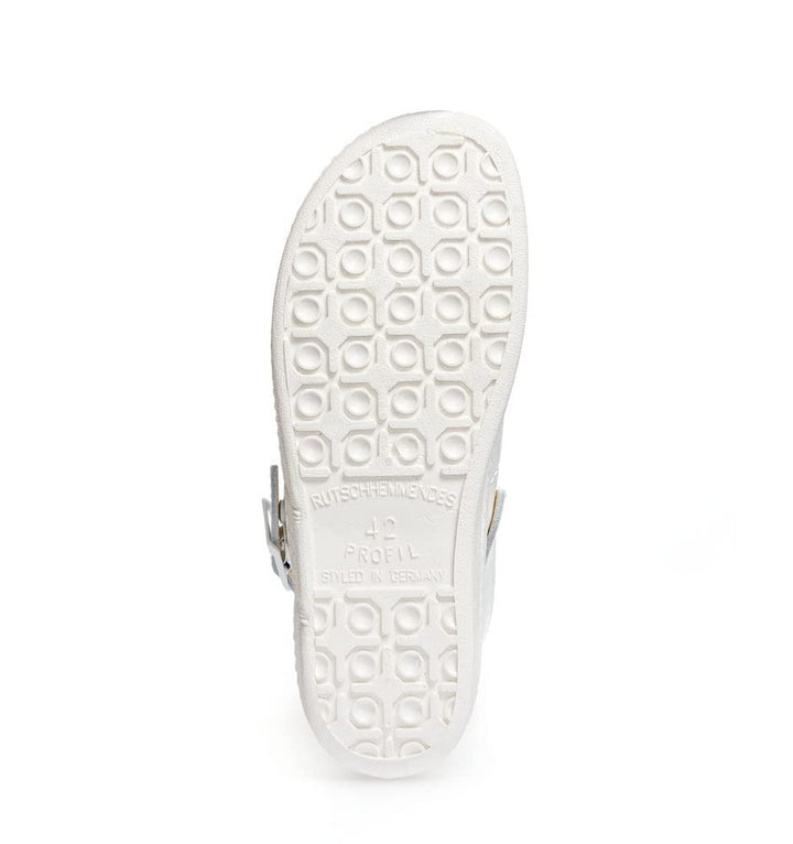Abeba Clog 7020 - the original, Glattleder, weiss, perforiert, zertifiziert, 38 38 EU, 38 EU