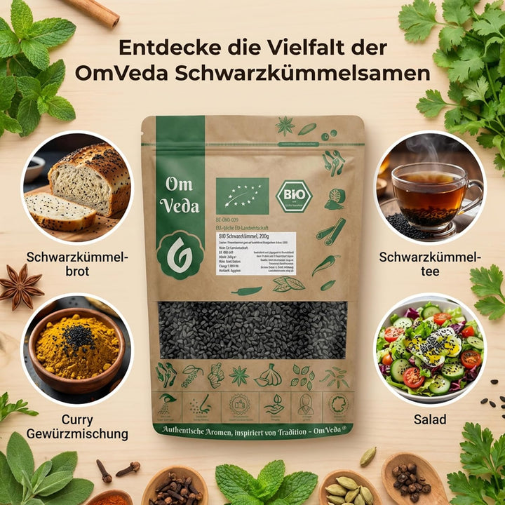 BIO Schwarzkümmel 1Kg Schwarzkümmelsamen ganz aus Ägypten Nigella Sativa | Organic Bio-zertifiziert