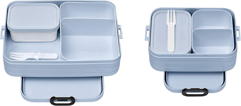Mepal Duo Pack Lunch Box - Midi + Large - Lunch Box with Bento Box - Lunch Box for Small Snacks & Le