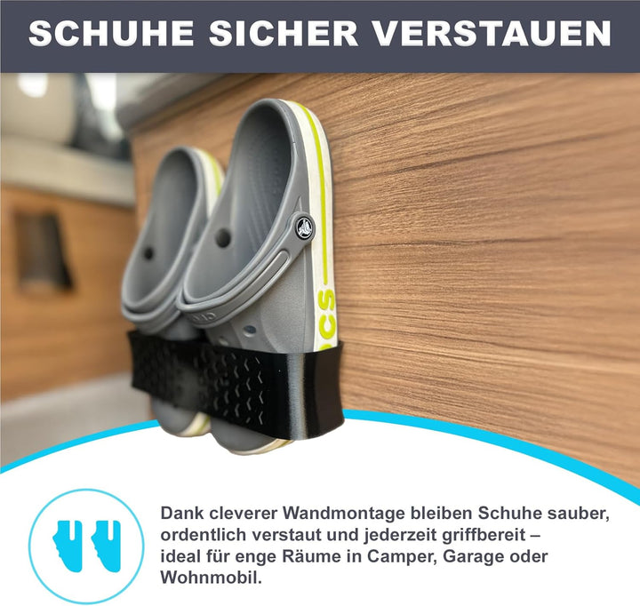Universal Schuhhalter für Camper, platzsparender Schuhorganizer für Wohnmobile, Garagen oder enge Rä