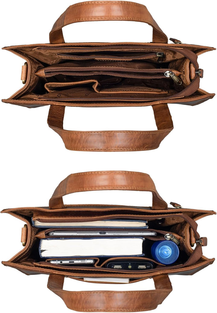 STILORD 'Ariana' Shopper Business Damen Leder Businesstasche Frauen Tote Bag Handtasche Arbeitstasch