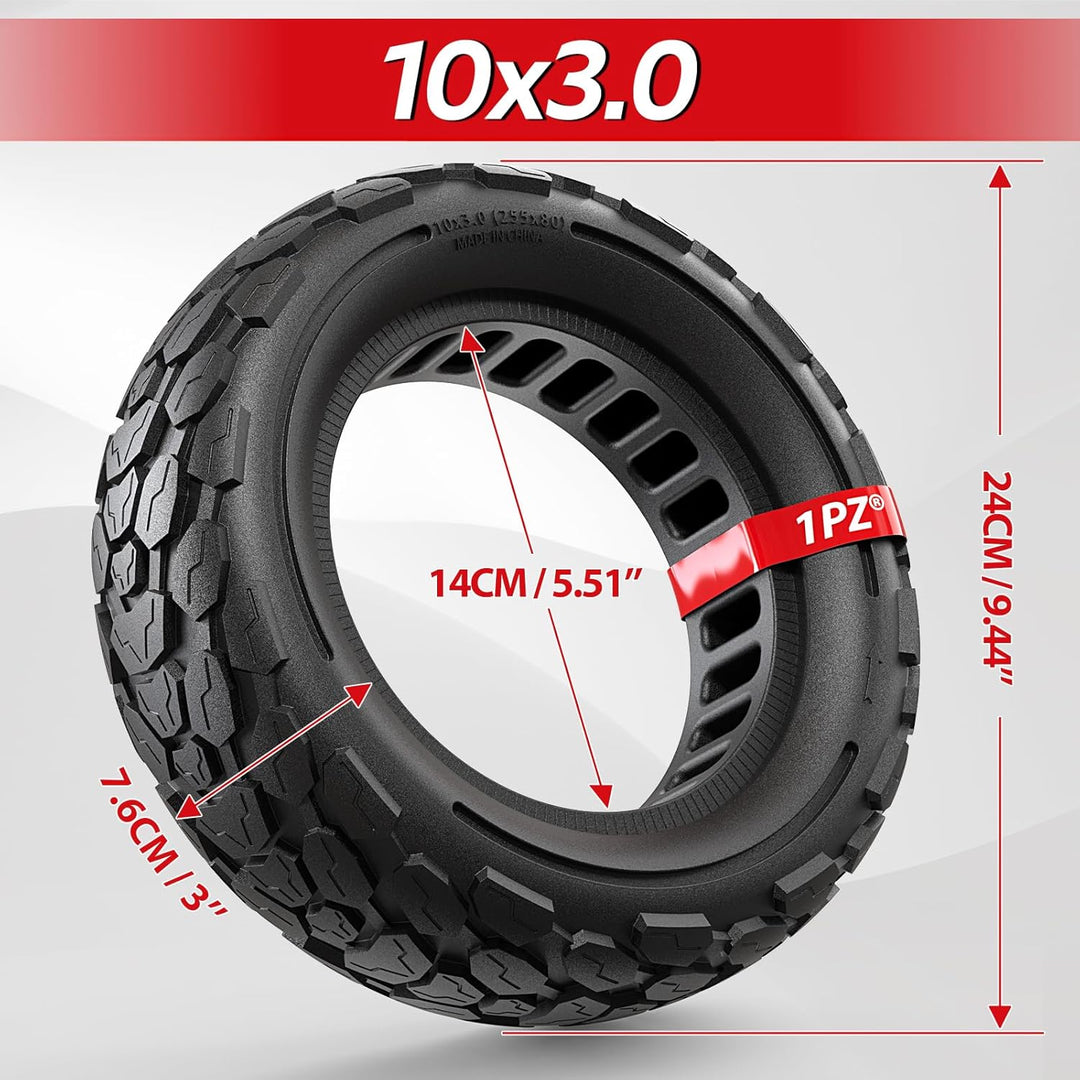 1PZ GKB-N01 10x3 80/65-6 255 x 80 Vollreifen Solide Reifen Ersatz für KUGOO M4 Zero 10X Kaabo Wolf W