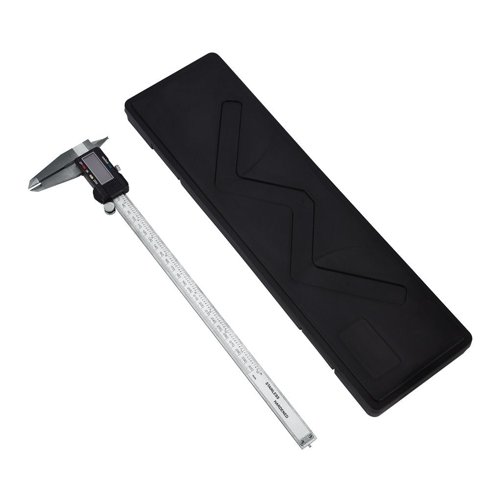 Messchieber, 30 cm, digital, mit LCD-Display, aus Edelstahl, metrische Umrechnung, Präzisionsgerät,