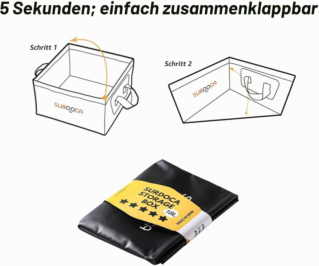 SURDOCA Multifunktionale Faltbare Aufbewahrungsbox Auto Kofferraum, Vollständig Wasserdicht Auto Kof