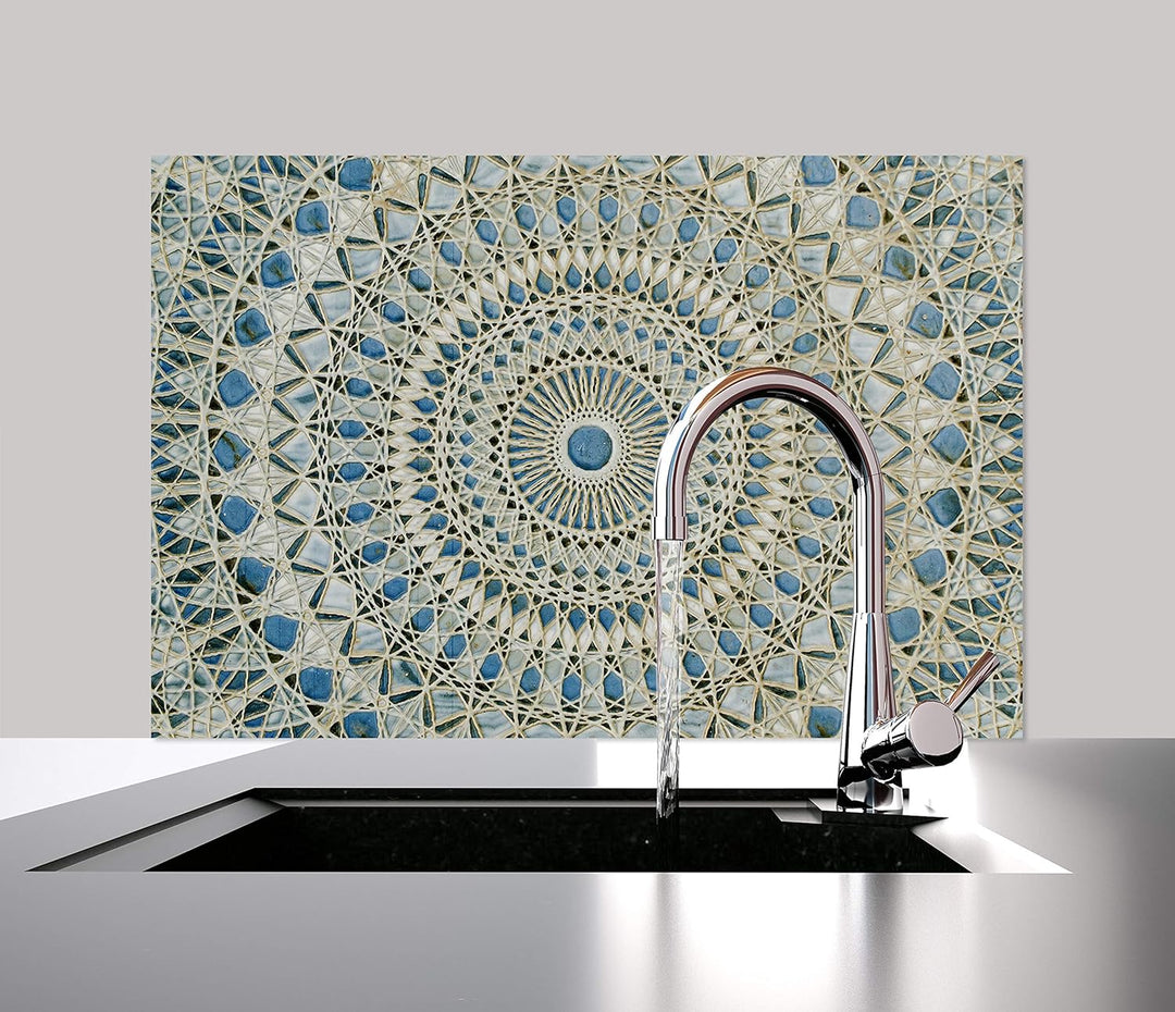 Cuadros Lifestyle Küchen Spritzschutz „Mandala Style“ | Küchenrückwand | Alu-DiBond | Fliesenschutz
