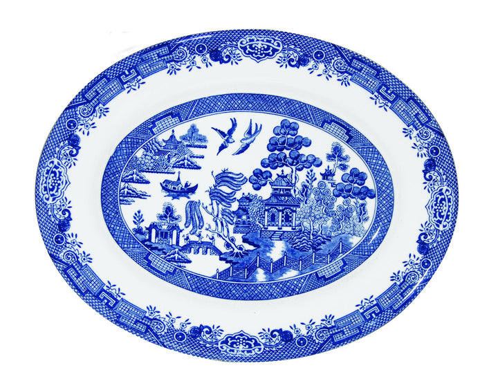 Churchill Fine China ovale Tontopf 12.5" Blue Willow Oval Dish 12.5", Oval Dish 12.5"