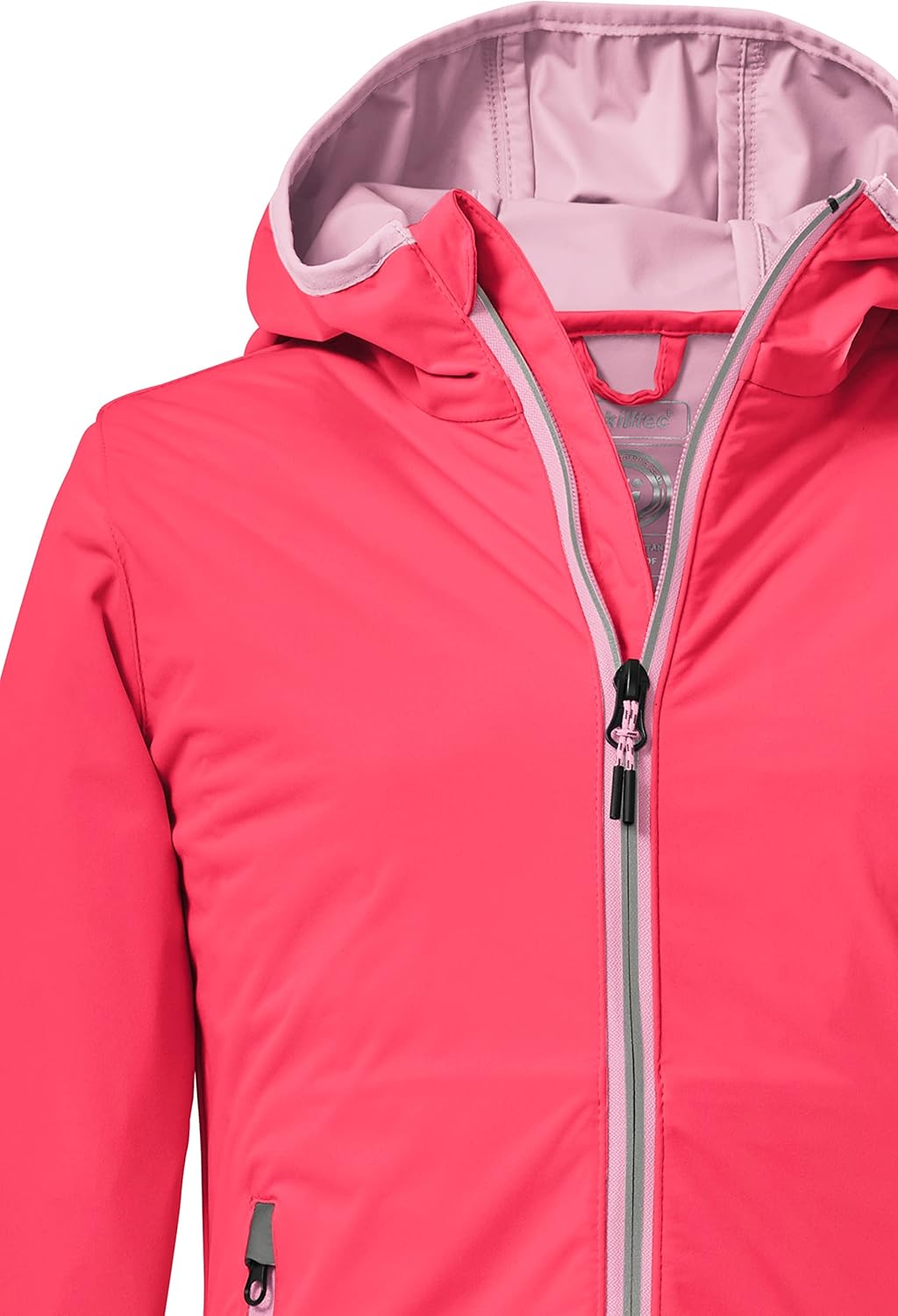 Killtec Mädchen Kos 229 Grls Jckt 2-Lagen-Funktionsjacke/Outdoorjacke mit Kapuze, packbar 116 Rosa,