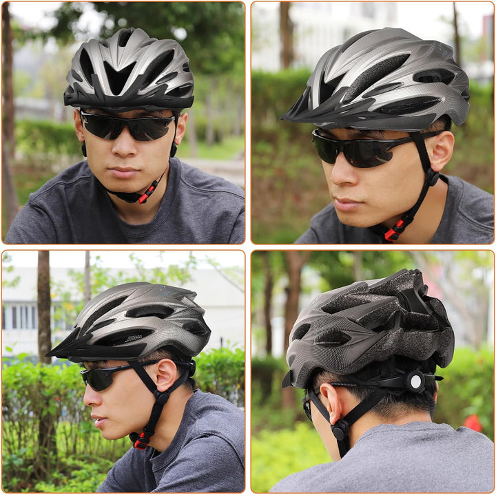 Premium Fahrradhelm, CE CPSC Zertifikat Gradient Grau, Gradient Grau