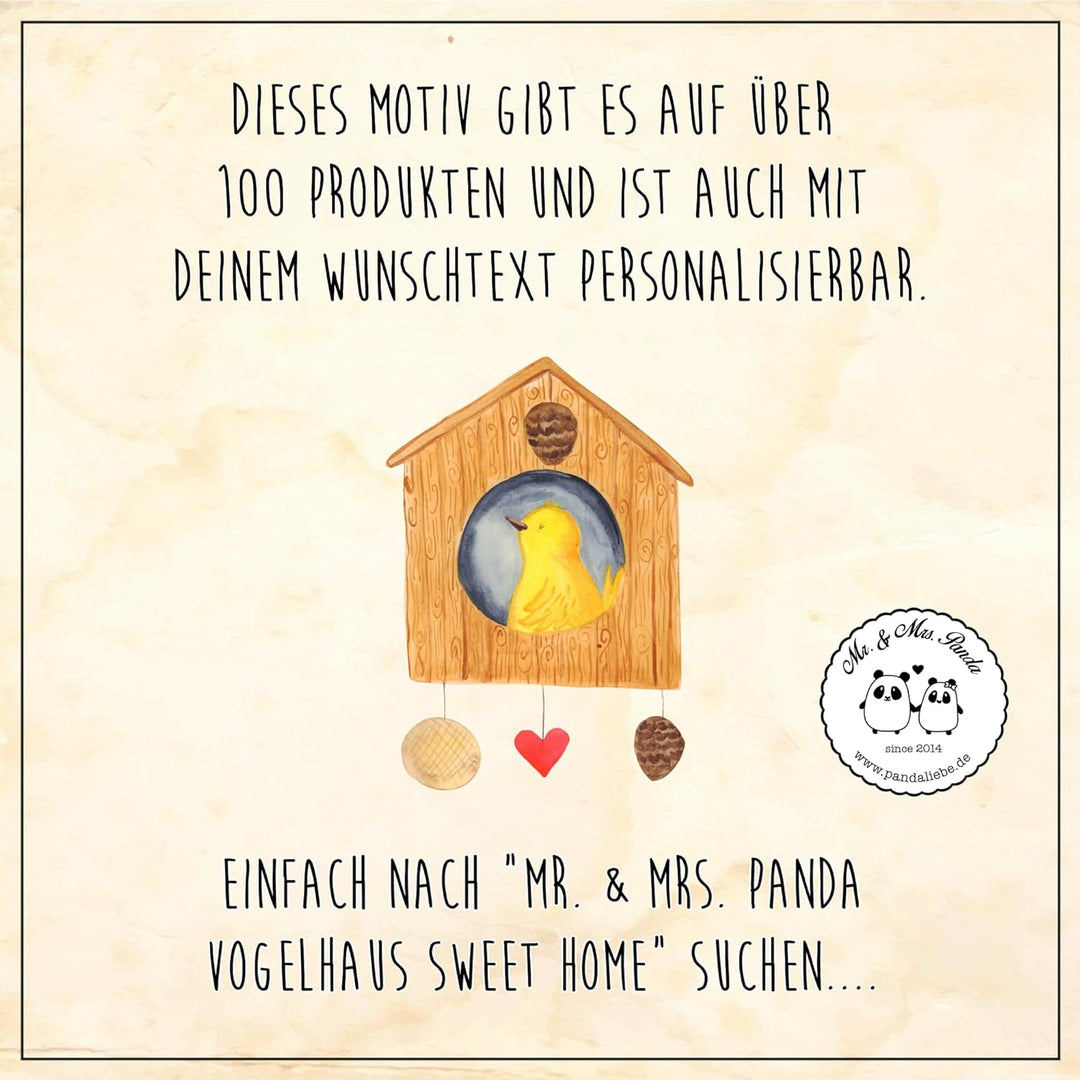 Mr. & Mrs. Panda Sofa Tablett Vogelhaus Home - Geschenk, Lustige Sprüche, Vogel, Haus, Umzug, Holzta