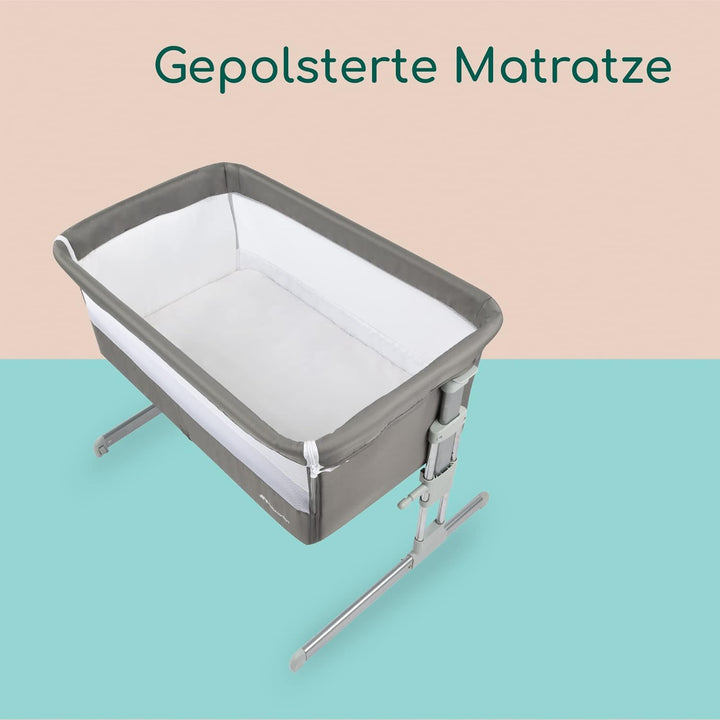 Bebeconfort Beistellbett Calidoo, höhenverstellbares Babybett, gemütlich und weich gepolstert, das B