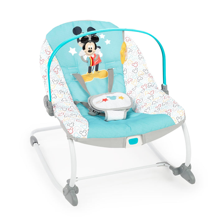 Bright Starts, Disney Baby, Mickey Mouse Original Bestie, Wippe für Babies und Kleinkinder mit Vibra