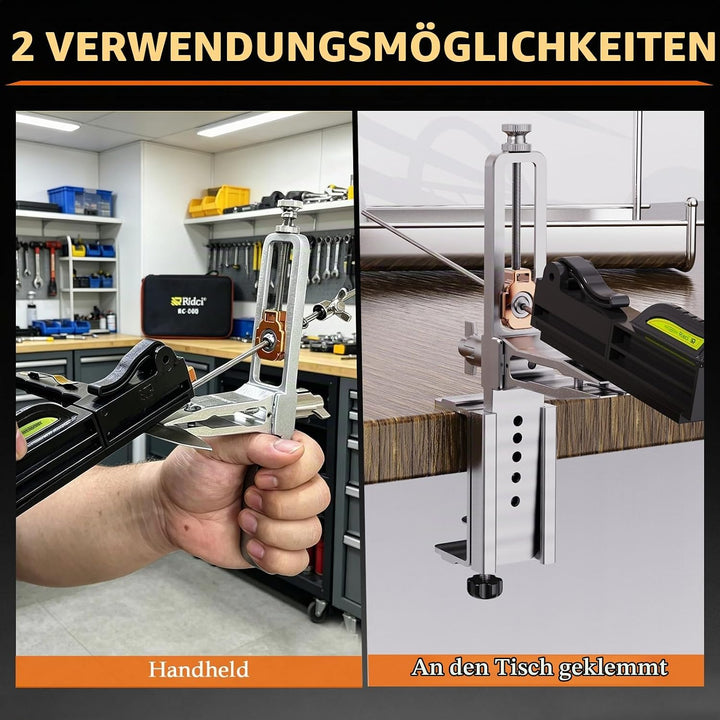 Messerschärfer Profi,Edelstahl Messerschärfsystem mit Präzisions Winkel 15–30°, 360° Flip Drehung mi