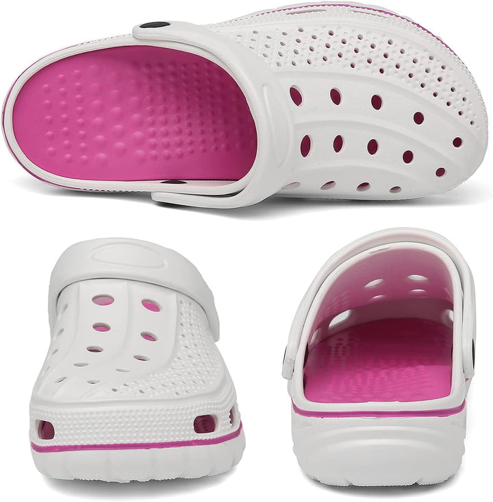 Unisex Clogs Pantoletten Sommer Hausschuhe Strand Sandalen Gartenschuhe mit Fussbett aus Weichem 36/