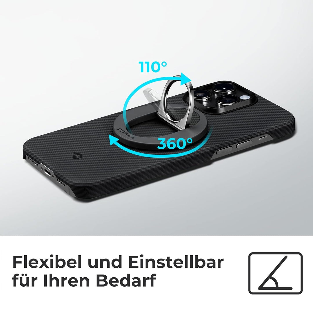 PITAKA Handy Ring Halterung Kompatibel mit Magsafe Magnetischer Griff Ring Halter mit NFC Funktion E