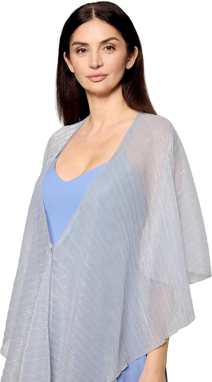 Vera Mont Damen Cape im Glitzer-Look Standard Einheitsgrösse Grau/Silber, Standard Einheitsgrösse Gr
