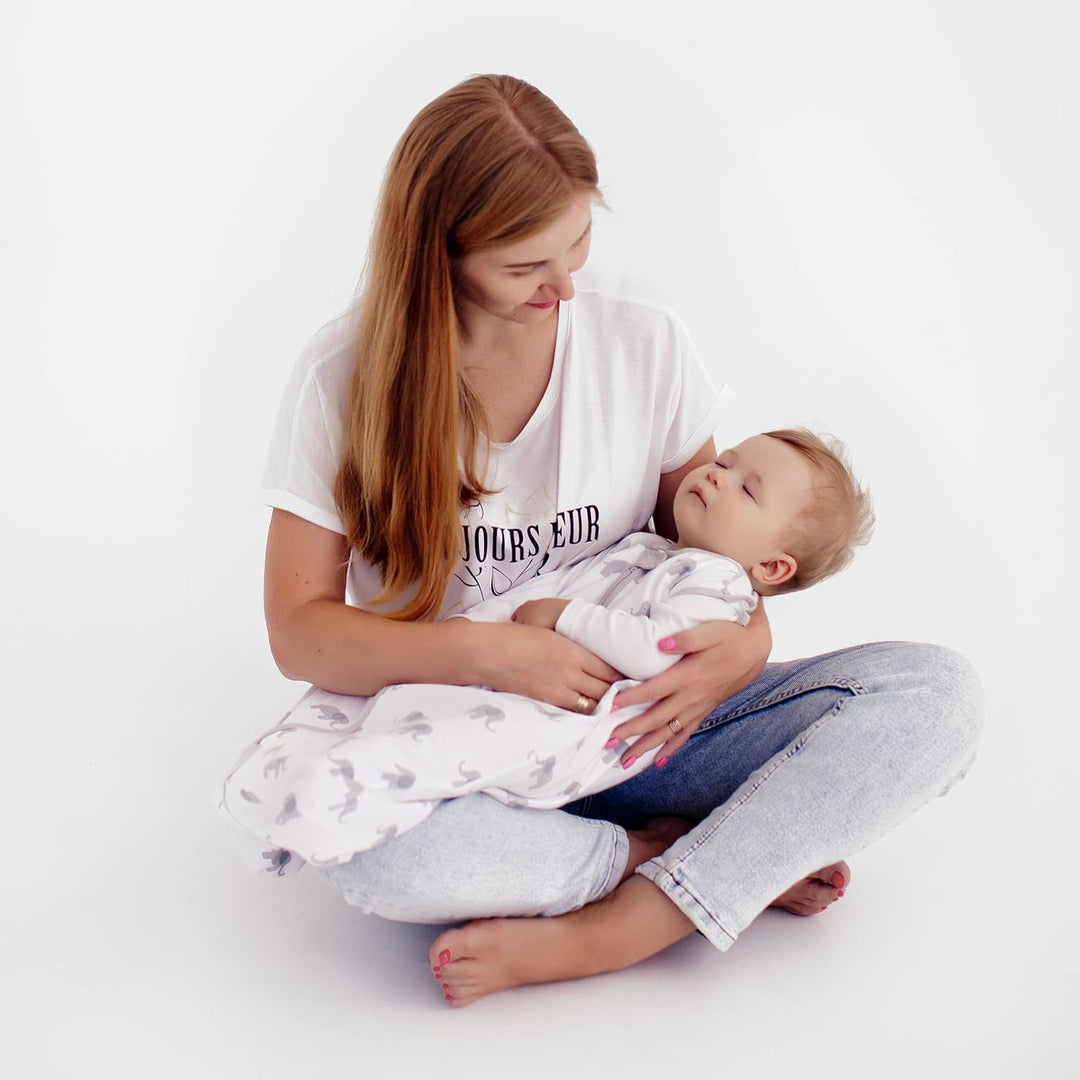 Mama Cheetah Baby Schlafsack, 0.5 TOG 100% Bio-Baumwolle, Ideal für den Sommer, Sommerschlafsack für