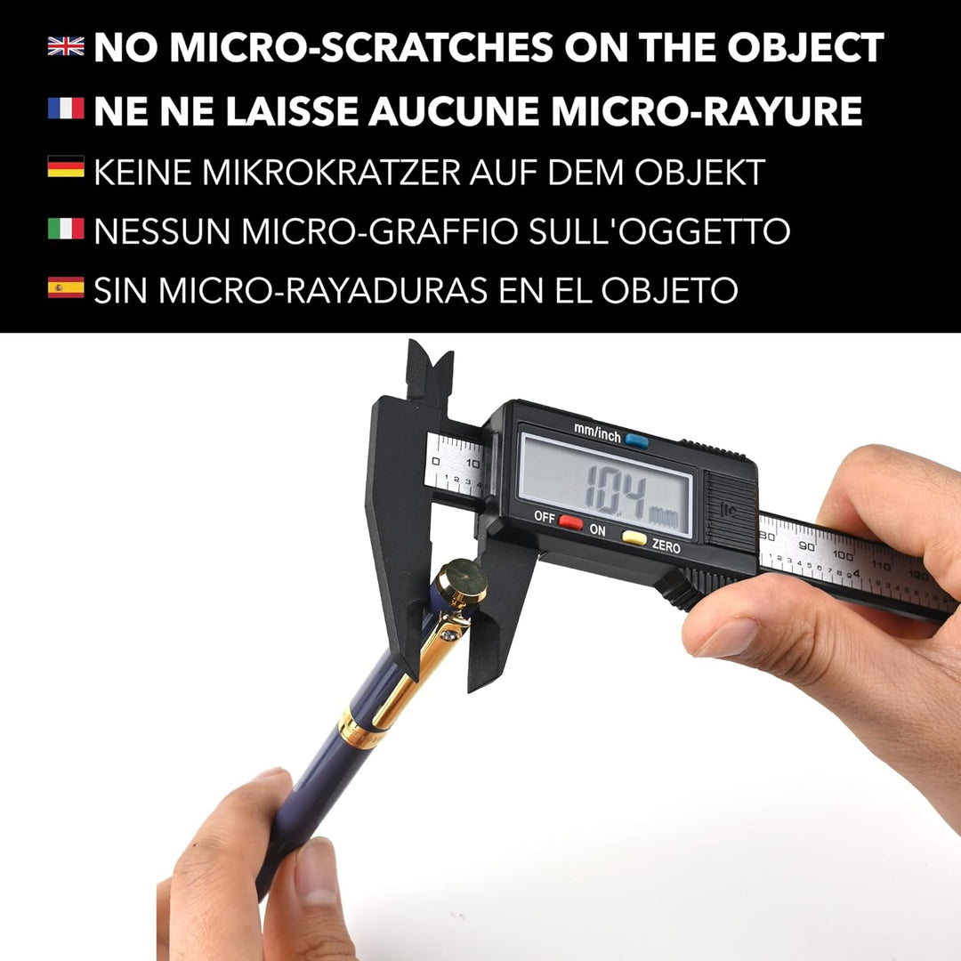 Digitaler Messschieber, 15 cm, französische Marke, inklusive Aufbewahrungsbox und Batterie