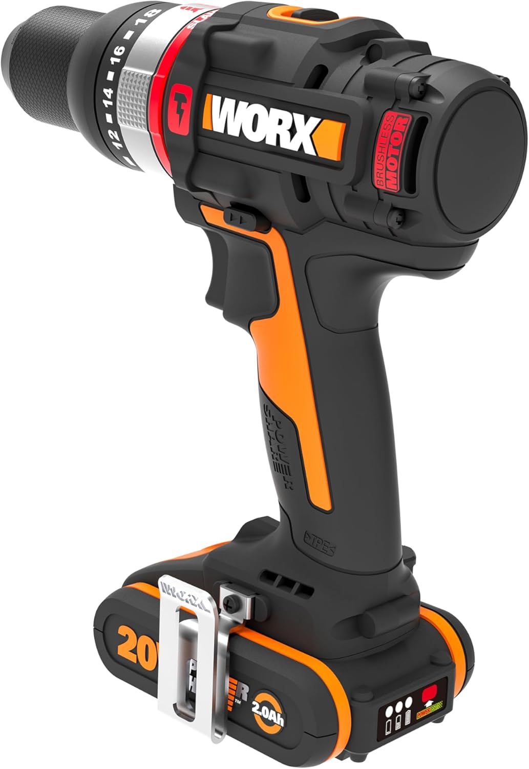 WORX 18V(20V MAX) Akku-Schlagbohrmaschine WX-JCR, PowerShare, bürstenloser Motor, 50Nm, variable Dre