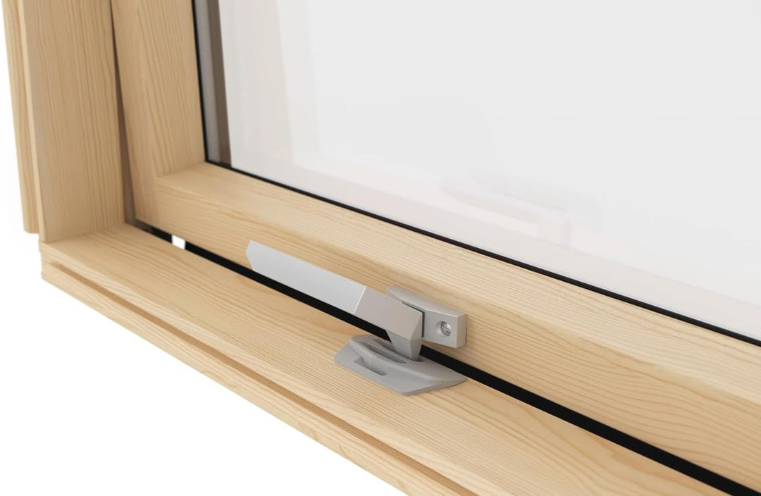 BAUBAY 66x118 cm Dachfenster aus Holz | Fenster mit 2-fach Verglasung | inkl. Eindeckrahmen für Dach