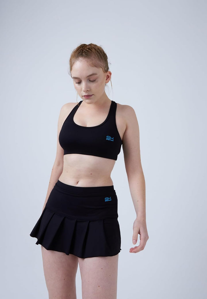 Sportkind Mädchen &amp; Damen Tennis, Hockey, Golf Faltenrock mit Innenhose, atmungsaktiver Skort, UV-Sc