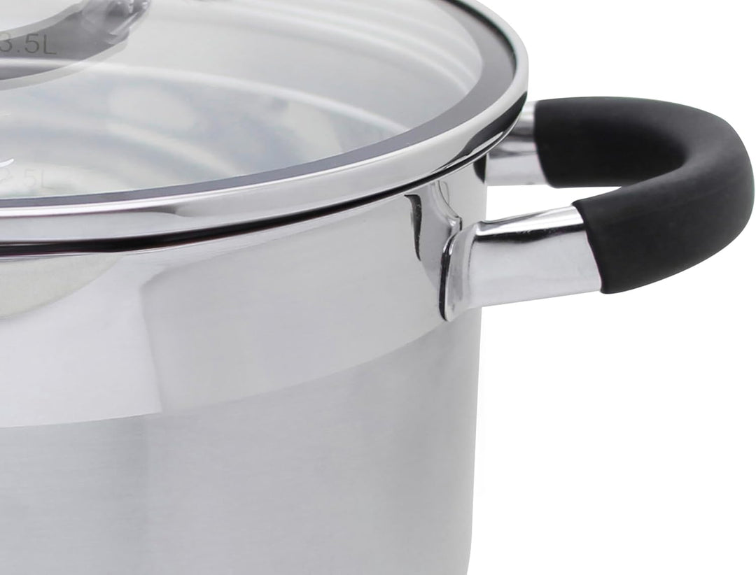 ELO Topfset Basic Black Steam 4tlg, Edelstahl, dosiertes Abdampfen, energiesparender Kapselboden, Vo