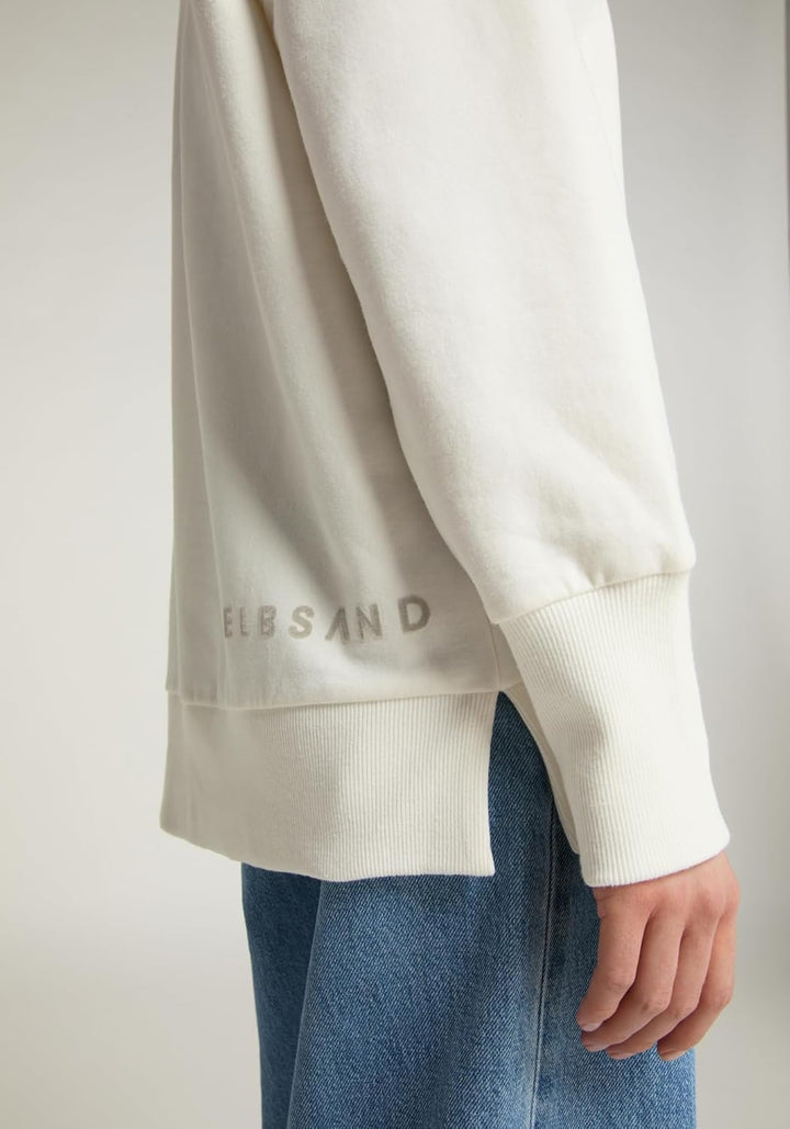 Elbsand Svana Damen Hoodie, Sweatshirt mit Kapuze, Rundhalsausschnitt Cloud White XS, Cloud White XS