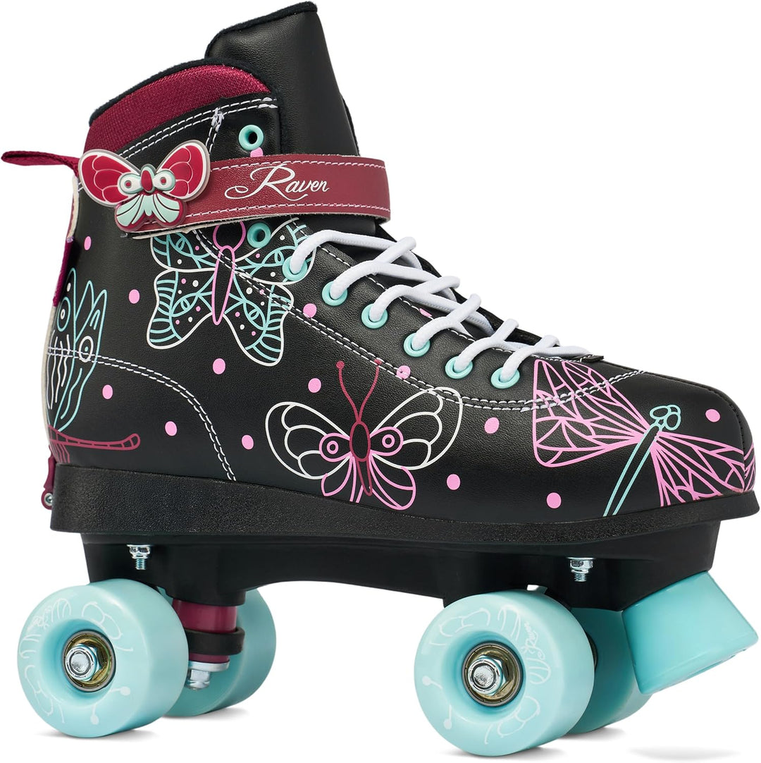 RAVEN Rollschuhe Roller Skates für Kinder Erwachsene Mädchen Damen verstellbar 31-34 (20-21,5cm) Ame