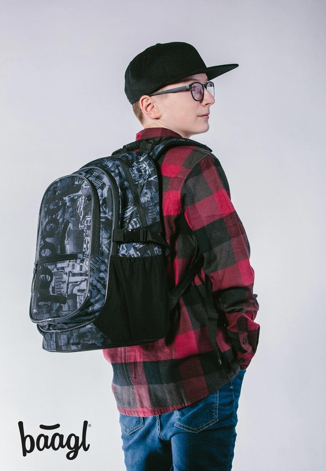 Baagl Schulrucksack Set Jungen 3 Teilig, Schultasche für Grundschule Volksschule, Grundschule Ranzen