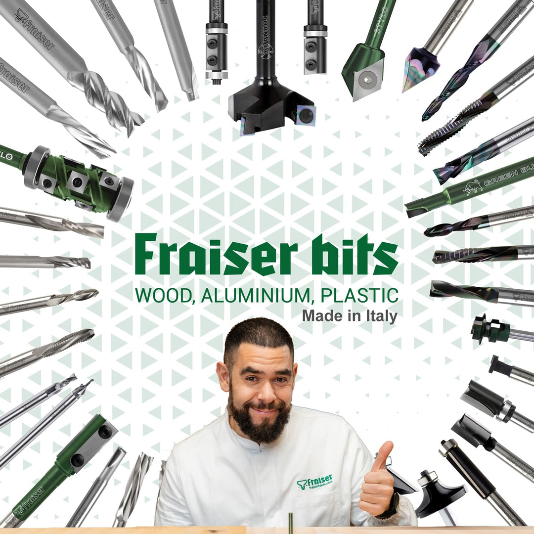 Fraiser Multibit - Nutfräser und Bündigfräser zum Kopieren und Schneiden, Durchmesser 19 mm, Schaft