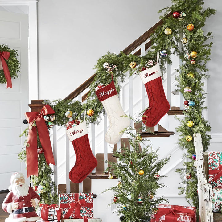 NIBESSER Weihnachtsstrumpf Personalisiert Nikolausstrumpf mit Benutzerdefinierte Namen 18” Grosser g