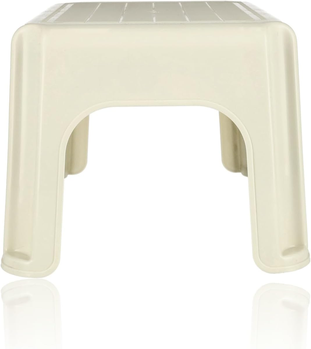 Tritthocker Erwachsene Weiss/Creme – 120 KG Tragkraft – Rutschfester Hocker 38x29x24 cm – Leichte Tr