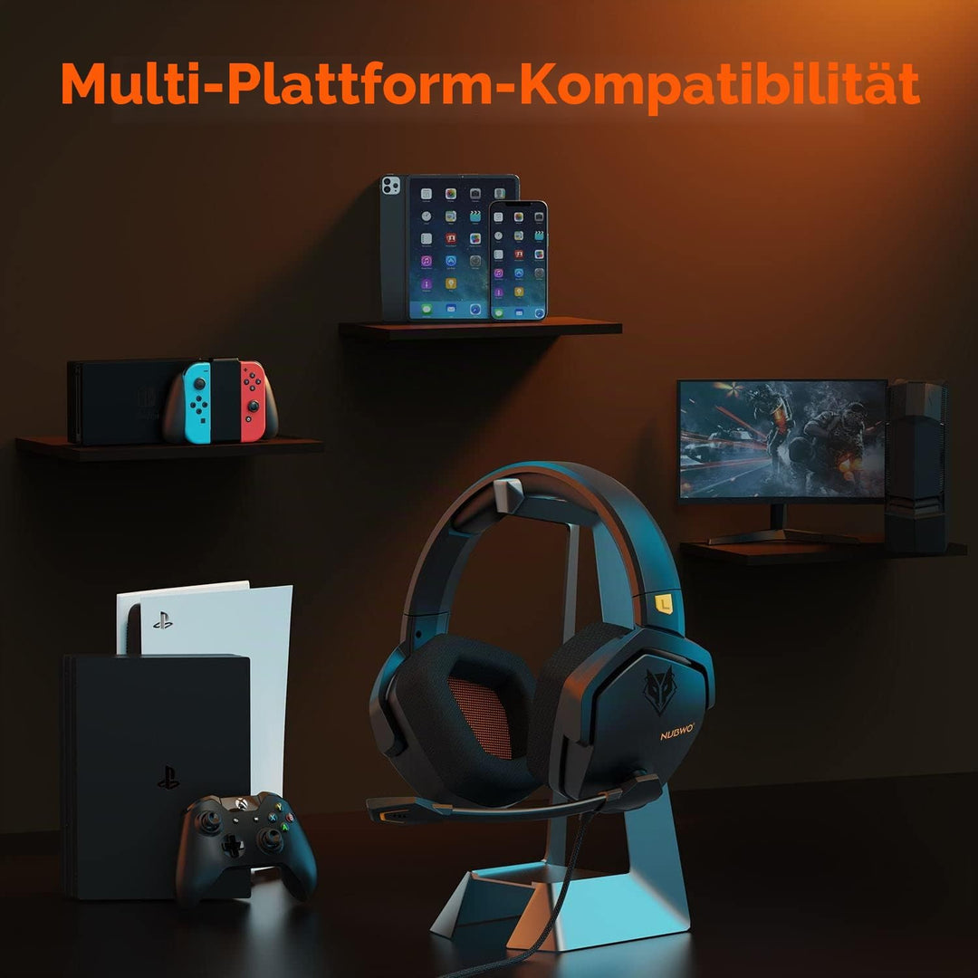 NUBWO N16 Gaming Headset – Mikrofon mit Geräuschunterdrückung, Stereo Sound und Komfortables Design