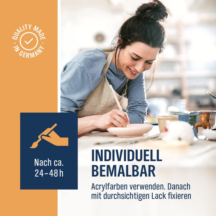 Töpferton 10kg rot lufttrocknend weich & geschmeidig - zum Modellieren & Töpfern für Kinder, 10kg