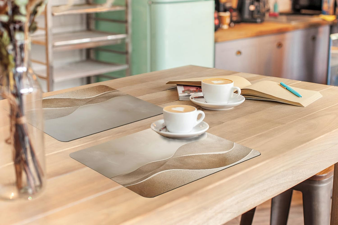 KitchenYeah© Platzsets Abwaschbar 6-Teilig 45x30 cm Tischsets Platzdeckchen rutschfeste Platzset Unt