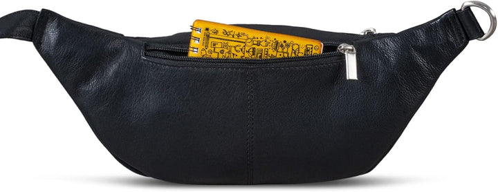 ROYALZ 'Laguna' Bauchtasche Leder Vintage Look Gürteltasche Unisex auch als Brusttasche Crossbody Ba
