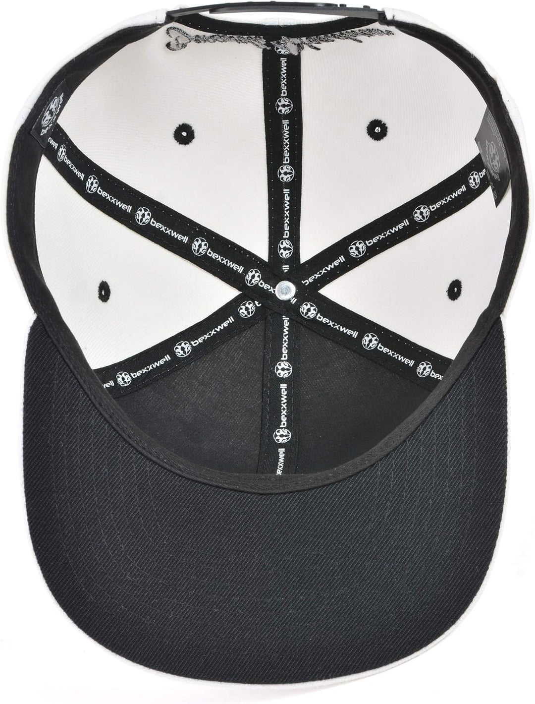 Bexxwell Snapback Cap weiss mit Kreuz (optimale Passform, Kappe, White, Cross, Unisex)