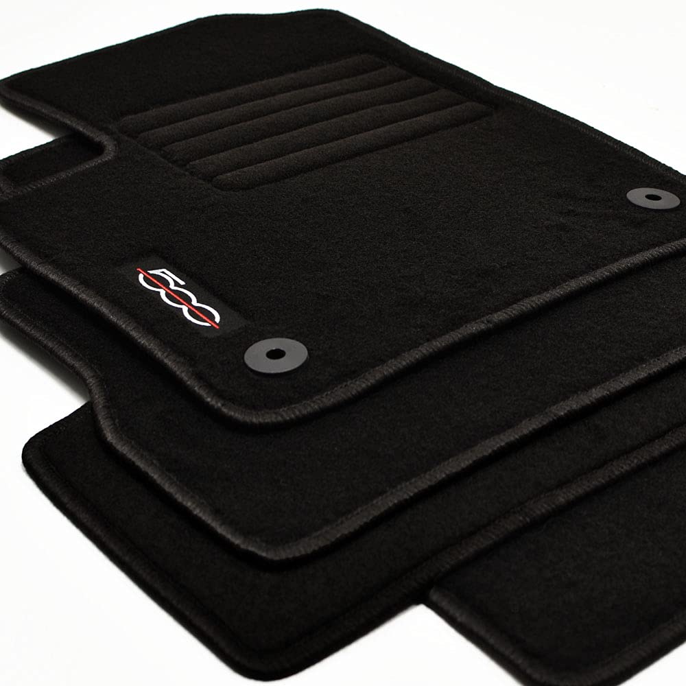 Velours Edition Fussmatten geeignet für FIAT 500E + FIAT 500E Cabrio Elektro ab Bj.2020 sw