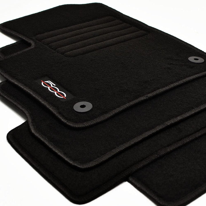 Velours Edition Fussmatten geeignet für FIAT 500E + FIAT 500E Cabrio Elektro ab Bj.2020 sw