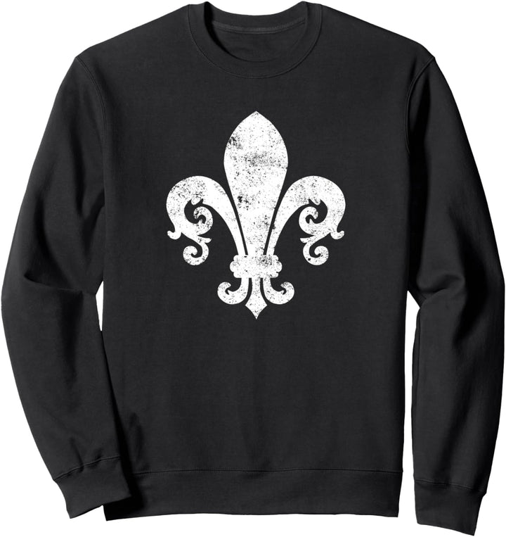 Fleur-de-lis, Weiss Sweatshirt